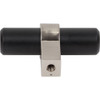 Jeffrey Alexander 2" Overall Length Matte Black with Satin Nickel Key Grande Cabinet "T" Knob 51MBSN