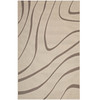 Modway Surge Swirl Abstract 8x10 Indoor and Outdoor Area Rug Light and Dark Beige R-1138A-810