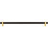 Jeffrey Alexander 319 mm Center-to-Center Matte Black with Brushed Gold Key Grande Cabinet Bar Pull 5319MBBG