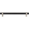 Jeffrey Alexander 192 mm Center-to-Center Matte Black with Satin Nickel Key Grande Cabinet Bar Pull 5192MBSN
