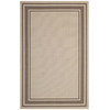 Modway Rim Solid Border 5x8 Indoor and Outdoor Area Rug Light and Dark Beige R-1140A-58