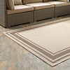 Modway Rim Solid Border 5x8 Indoor and Outdoor Area Rug Light and Dark Beige R-1140A-58