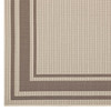 Modway Rim Solid Border 5x8 Indoor and Outdoor Area Rug Light and Dark Beige R-1140A-58