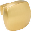 Jeffrey Alexander 1-3/8" Overall Length Brushed Gold Square Audrey Cabinet Knob 278L-BG