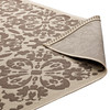 Modway Ariana Vintage Floral Trellis 8x10 Indoor and Outdoor Area Rug Light and Dark Beige R-1142A-810