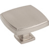 Jeffrey Alexander 1-3/4" Overall Length Satin Nickel Square Renzo Cabinet Knob 141L-SN