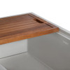 Ruvati 17 x 11 inch Solid Wood Replacement Cutting Board for Ruvati Workstation Sinks - RVA1217
