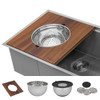 Ruvati Wood Platform with Mixing Bowl and Colander (complete set) for Workstation Sinks - RVA1288