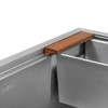 Ruvati Workstation Sink Replacement Colander 17 inch Stainless Steel with Wooden Handles - RVA1317