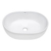 Ruvati 19 x 14 inch Bathroom Vessel Sink White Oval Above Counter Vanity Porcelain Ceramic - RVB0419