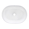 Ruvati 19 x 14 inch Bathroom Vessel Sink White Oval Above Counter Vanity Porcelain Ceramic - RVB0419