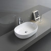 Ruvati 24 x 16 inch Bathroom Vessel Sink White Oval Above Vanity Countertop Porcelain Ceramic - RVB0424