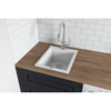 Ruvati 16 x 20 inch epiGranite Drop-in Topmount Granite Composite Single Bowl Kitchen Sink - Arctic White - RVG1016WH