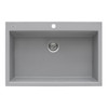 Ruvati 30 x 20 inch epiGranite Drop-in Topmount Granite Composite Single Bowl Kitchen Sink - Silver Gray - RVG1030GR