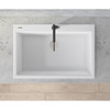 Ruvati 30 x 20 inch epiGranite Drop-in Topmount Granite Composite Single Bowl Kitchen Sink - Arctic White - RVG1030WH
