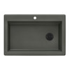Ruvati 33 x 22 inch Granite Composite Drop-in Topmount Single Bowl Kitchen Sink - Juniper Green - RVG1033RN