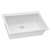 Ruvati 33 x 22 inch epiGranite Drop-in Topmount Granite Composite Single Bowl Kitchen Sink - Arctic White - RVG1080WH