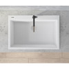 Ruvati 33 x 22 inch epiGranite Drop-in Topmount Granite Composite Single Bowl Kitchen Sink - Arctic White - RVG1080WH