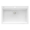 Ruvati 33 x 22 inch epiGranite Drop-in Topmount Granite Composite Single Bowl Kitchen Sink - Arctic White - RVG1080WH