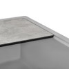 Ruvati 33-inch Granite Composite Workstation Drop-in Topmount Kitchen Sink Silver Gray - RVG1302GR