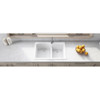 Ruvati 33 x 22 inch epiGranite Drop-in Topmount Granite Composite Double Bowl Kitchen Sink - White - RVG1345WH