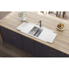 Ruvati 34 inch epiGranite Topmount Workstation Ledge Granite Composite Kitchen Sink - Arctic White - RVG1350WH