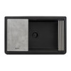 Ruvati 33-inch Matte Black Granite Farmhouse Workstation Apron-front Composite Kitchen Sink - RVG1533BK