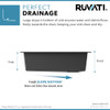 Ruvati 32 x 19 inch epiGranite Undermount Granite Composite Single Bowl Kitchen Sink - Espresso Brown - RVG2033ES