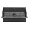 Ruvati 33-inch Undermount Gunmetal Black Stainless Steel Kitchen Sink 16 Gauge Single Bowl - RVH6433BL