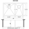Ruvati 29-inch Undermount 60/40 Double Bowl Zero Radius 16 Gauge Stainless Steel Kitchen Sink - RVH7200