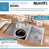 Ruvati 32-inch Undermount 60/40 Double Bowl Zero Radius 16 Gauge Stainless Steel Kitchen Sink - RVH7515
