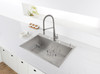 Ruvati 33 x 22 inch Drop-in Topmount 16 Gauge Zero Radius Stainless Steel Kitchen Sink Single Bowl - 4 holes - RVH8001