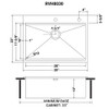 Ruvati 30 x 22 inch Workstation Drop-in Topmount Rounded Corners 16 Gauge Ledge Stainless Steel Kitchen Sink Single Bowl - RVH8030