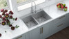 Ruvati 33 x 22 inch Drop-in 50/50 Double Bowl Rounded Corners 16 Gauge Topmount Stainless Steel Kitchen Sink - RVH8051