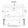 Ruvati 36-inch Apron-front Workstation Farmhouse Kitchen Sink 16 Gauge Stainless Steel Single Bowl - RVH9300