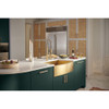 Ruvati 36-inch Apron-Front Farmhouse Kitchen Sink - Brass Tone Matte Gold Stainless Steel Single Bowl - RVH9880GG