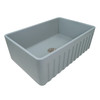 Ruvati 33 x 20 inch Fireclay Reversible Farmhouse Apron-Front Kitchen Sink Single Bowl - Horizon Gray - RVL2300GR