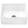 Ruvati 23-inch Fireclay Farmhouse Kitchen Laundry Utility Sink Single Bowl - White - RVL2468WH