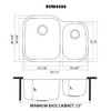 Ruvati 29-inch Undermount 60/40 Double Bowl 16 Gauge Stainless Steel Kitchen Sink - RVM4500