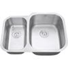 Ruvati 29-inch Undermount 40/60 Double Bowl 16 Gauge Stainless Steel Kitchen Sink - RVM4505