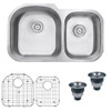 Ruvati 34-inch Undermount 60/40 Double Bowl 16 Gauge Stainless Steel Kitchen Sink - RVM4600