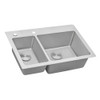 Ruvati 33 x 22 inch Drop-in Topmount Kitchen Sink 16 Gauge Stainless Steel 30/70 Double Bowl - RVM5176
