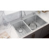 Ruvati 33 x 22 inch Drop-in Topmount Kitchen Sink 16 Gauge Stainless Steel 30/70 Double Bowl - RVM5176