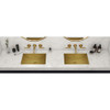 Ruvati 18 x 12 inch Brushed Gold Polished Brass Rectangular Bathroom Sink Undermount - RVH6110GG