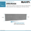 Ruvati 36-inch Slope Bottom Offset Drain Reversible Kitchen Sink Undermount 16 Gauge Stainless Steel - RVH7497