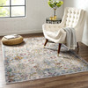 Modway Success Manuka Distressed Vintage Floral Lattice 5x8 Area Rug Multicolored R-1165A-58