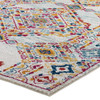 Modway Entourage Khalida Distressed Floral Lattice 8x10 Area Rug Ivory, Blue, Orange, Yellow, Red R-1169A-810