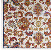 Modway Entourage Azami Distressed Vintage Floral Lattice 5x8 Area Rug Ivory, Blue, Orange, Yellow, Red R-1171A-58