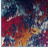 Modway Entourage Foliage Contemporary Modern Abstract 8x10 Area Rug Blue, Orange, Yellow, Red R-1172A-810