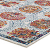 Modway Entourage Kensie Distressed Floral Moroccan Trellis 5x8 Area Rug Ivory, Blue, Red,Orange,Yellow R-1173A-58